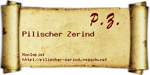 Pilischer Zerind névjegykártya